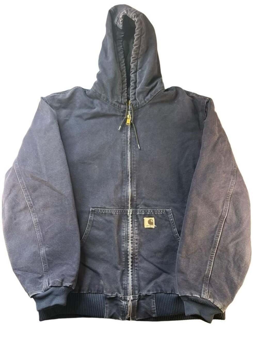 Vintage Carhartt J130 MDT Midnight Blue Quilted Duck Active Jacket XL Tall